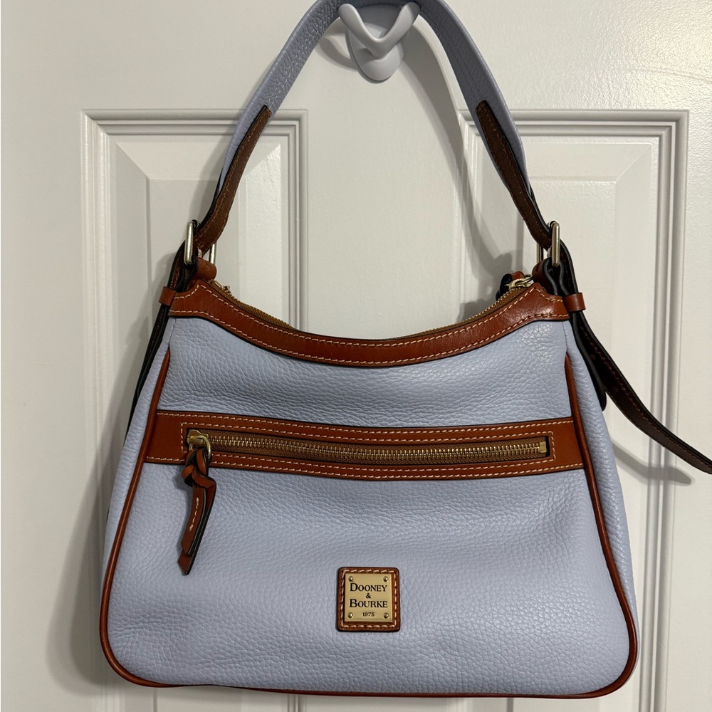 Dooney & Bourke Blue and Brown Shoulder Bag and matching wallet